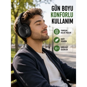 3.2 cm Sürücülü Ergonomik Kablosuz Kulaklık