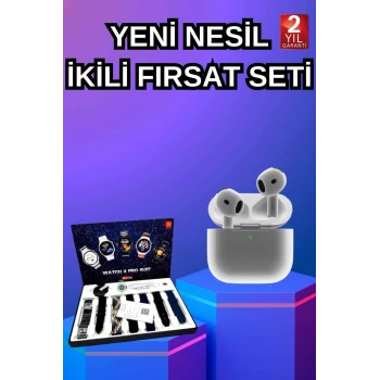 3.Nesil TWS Bluetooth Kulaklık Bluetooth Bağlantılı Akıllı Saat Amoled Ekran Plastik Hasır Kordon