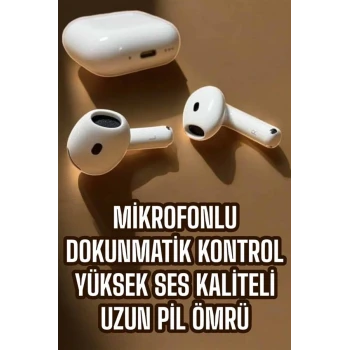 4.Nesil Kaliteli TWS Android ve İOS Uyumlu Mikrofonlu Kulaklık