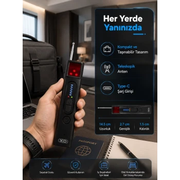 5 Kademeli Hassasiyet Ayarlı Kablosuz Sinyal Dedektörü
