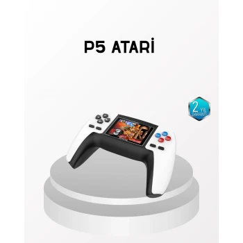 520 Klasik Oyunlu P5™ ControllerView Retro Konsol – Şarjlı, Ergonomik Tasarım