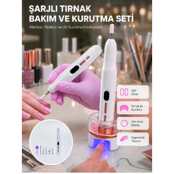 6 Değiştirilebilir Başlık ile Çok Amaçlı Tırnak Bakım Seti