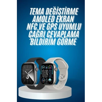 Akıllı Kol Saat Amoled Ekran Android ve İOS Uyumlu Arama Konuşma