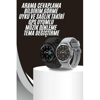 Akıllı Saat Bluetooth Bağlantılı Yuvarlak Ekran Plastik Kordonlu