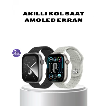 Akıllı Saat Kablosuz Şarjlı Bluetooth 5.2 Arama Bildirim Sesli Asistan 420 mAh