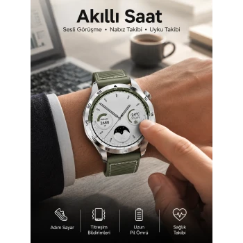 Akıllı Saat Sesli Görüşme Uyku ve Sağlık Takibi NFC Uyumlu