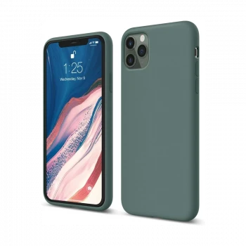 Apple iPhone 11 Pro Kılıf First Silikon - Koyu Yeşil