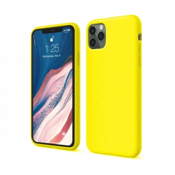 Apple iPhone 11 Pro Kılıf First Silikon - Sarı