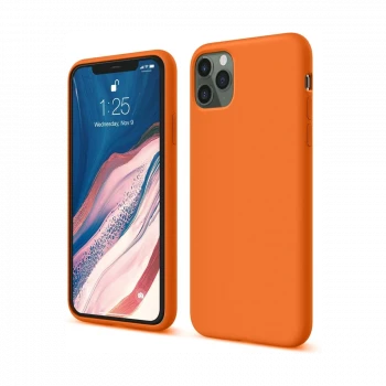 Apple iPhone 11 Pro Kılıf First Silikon - Turuncu