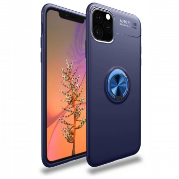 Apple iPhone 11 Pro Kılıf Range Yüzüklü Silikon - Mavi