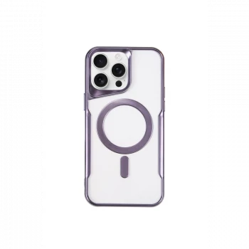 Apple iPhone 11 Pro Max Kılıf Boyi Magsafe Silikon Kapak - Derin Mor
