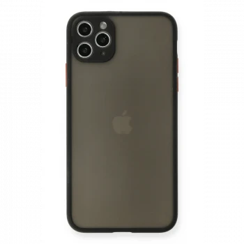 Apple iPhone 11 Pro Max Kılıf Montreal Silikon Kapak - Siyah
