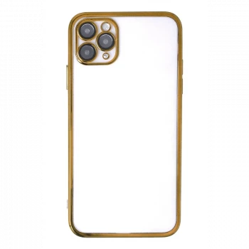 Apple iPhone 11 Pro Max Kılıf Razer Lensli Silikon - Gold
