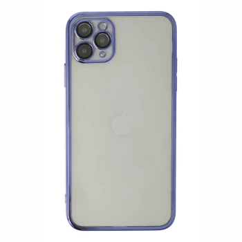 Apple iPhone 11 Pro Max Kılıf Razer Lensli Silikon - Mor
