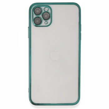 Apple iPhone 11 Pro Max Kılıf Razer Lensli Silikon - Yeşil