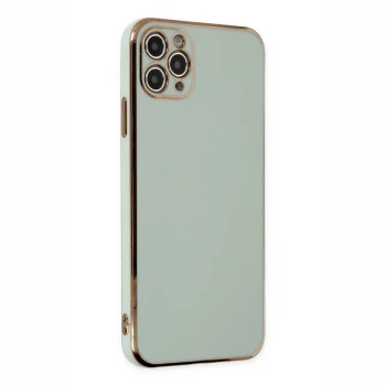 Apple iPhone 11 Pro Max Kılıf Volet Silikon - Açık Yeşil