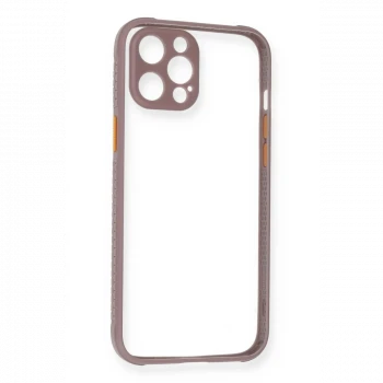 Apple iPhone 12 Kılıf Miami Şeffaf Silikon - Açık Mor