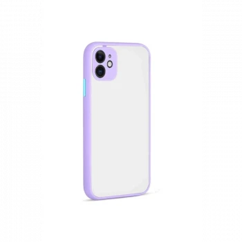 Apple iPhone 12 Kılıf Montreal Silikon Kapak - Mor