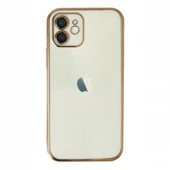 Apple iPhone 12 Kılıf Razer Lensli Silikon - Gold