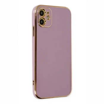 Apple iPhone 12 Kılıf Volet Silikon - Mor