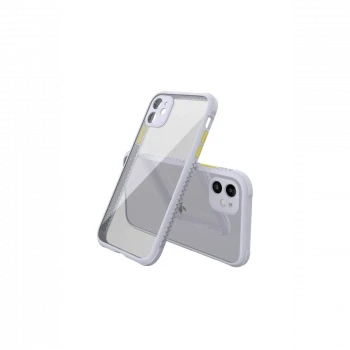 Apple iPhone 12 Mini Kılıf Miami Şeffaf Silikon - Lila