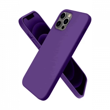 Apple iPhone 12 Pro Kılıf First Silikon - Mürdüm
