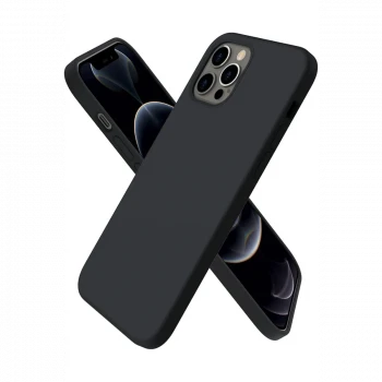 Apple iPhone 12 Pro Kılıf First Silikon - Siyah