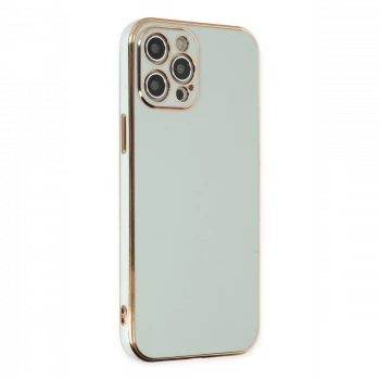 Apple iPhone 12 Pro Kılıf Volet Silikon - Açık Yeşil