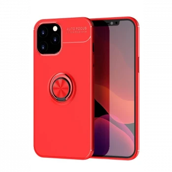 Apple iPhone 12 Pro Max Kılıf Range Yüzüklü Silikon - Kırmızı