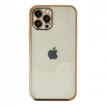 Apple iPhone 12 Pro Max Kılıf Razer Lensli Silikon - Gold