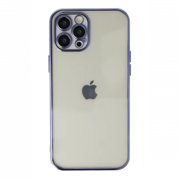 Apple iPhone 12 Pro Max Kılıf Razer Lensli Silikon - Mor