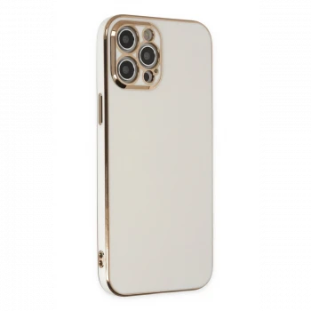 Apple iPhone 12 Pro Max Kılıf Volet Silikon - Beyaz