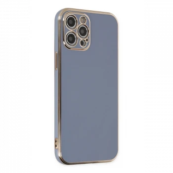 Apple iPhone 12 Pro Max Kılıf Volet Silikon - Mavi