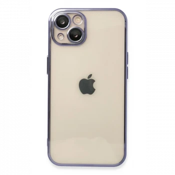 Apple iPhone 13 Kılıf Razer Lensli Silikon - Mor