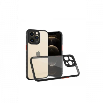 Apple iPhone 13 Pro Kılıf Miami Şeffaf Silikon - Siyah