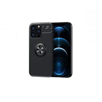 Apple iPhone 13 Pro Kılıf Range Yüzüklü Silikon - Siyah