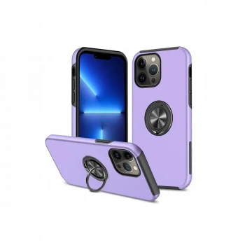 Apple iPhone 13 Pro Max Kılıf Elit Yüzüklü Kapak - Mor