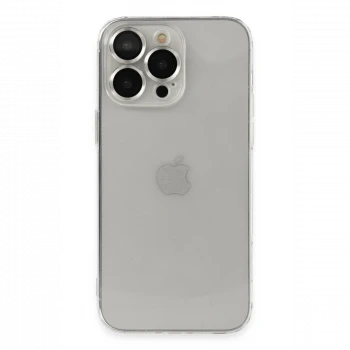 Apple iPhone 13 Pro Max Kılıf Luko Lens Silikon - Gümüş