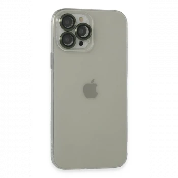 Apple iPhone 13 Pro Max Kılıf Luko Lens Silikon - Yeşil