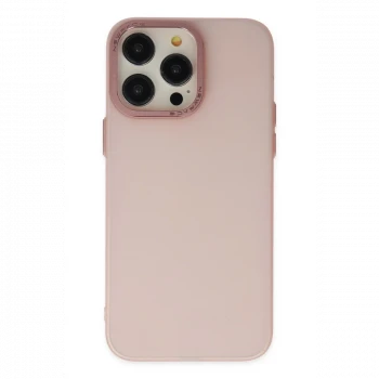 Apple iPhone 13 Pro Max Kılıf Modos Metal Kapak - Pembe