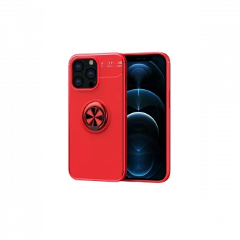 Apple iPhone 13 Pro Max Kılıf Range Yüzüklü Silikon - Kırmızı