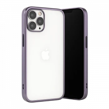 Apple iPhone 13 Pro Max Kılıf Razer Lensli Silikon - Mor