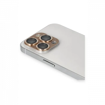 Apple iPhone 13 Pro Max Pers Alüminyum Kamera Lens - Gold
