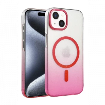 Apple iPhone 14 Glossy Magsafe Kapak - Pembe