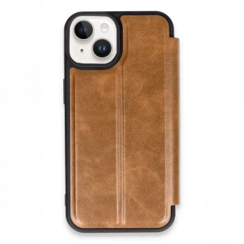 Apple iPhone 14 Kılıf Flip Cover - Taba