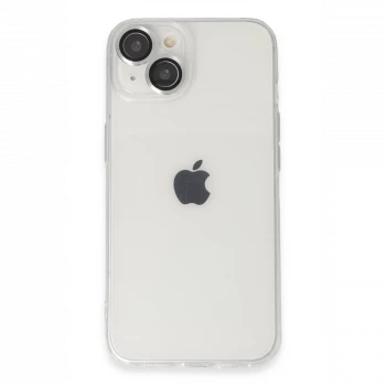 Apple iPhone 14 Kılıf Luko Lens Silikon - Gümüş