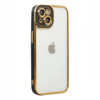 Apple iPhone 14 Plus Kılıf Liva Lens Silikon - Siyah
