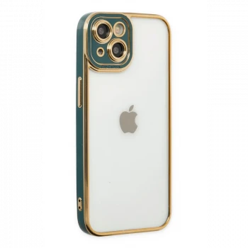 Apple iPhone 14 Plus Kılıf Liva Lens Silikon - Yeşil
