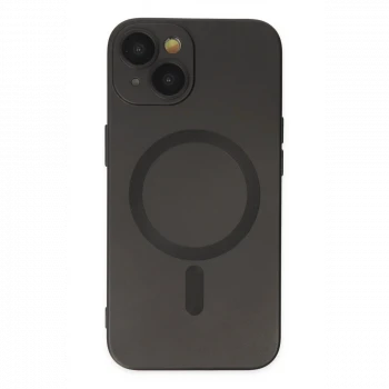 Apple iPhone 14 Plus Kılıf Moshi Lens Magneticsafe Silikon - Siyah