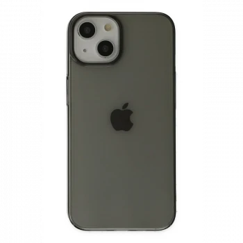 Apple iPhone 14 Plus Kılıf Pc Sert Şeffaf Kapak - Siyah